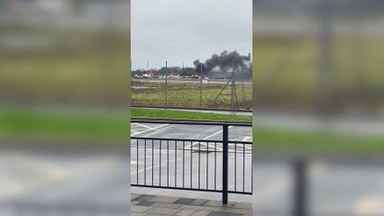 Cars destroyed in blaze at Bristol Airport