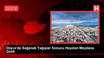 Düzce'de Sağanak Yağışlar Sonucu Heyelan Meydana Geldi