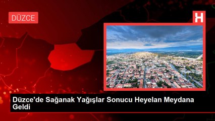 Düzce'de Sağanak Yağışlar Sonucu Heyelan Meydana Geldi