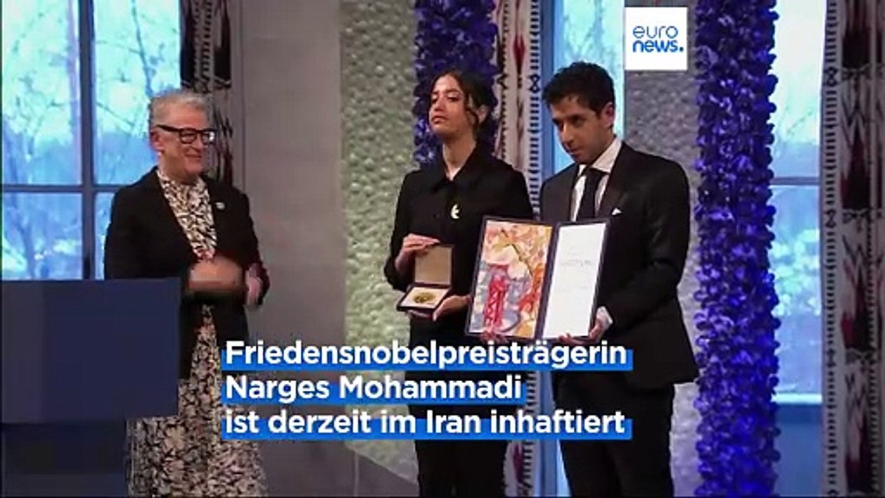 Mohammadis Kinder nehmen Friedensnobelpreis für inhaftierte iranische Aktivistin entgegen