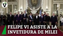 El Rey Felipe VI asiste a investidura de Milei sin ningún ministro del Gobierno de España