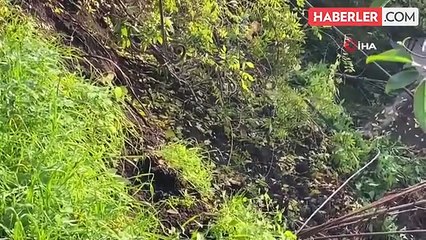 İstinat duvarı Milli Eğitim Müdürlüğü'nün bahçesine çöktü