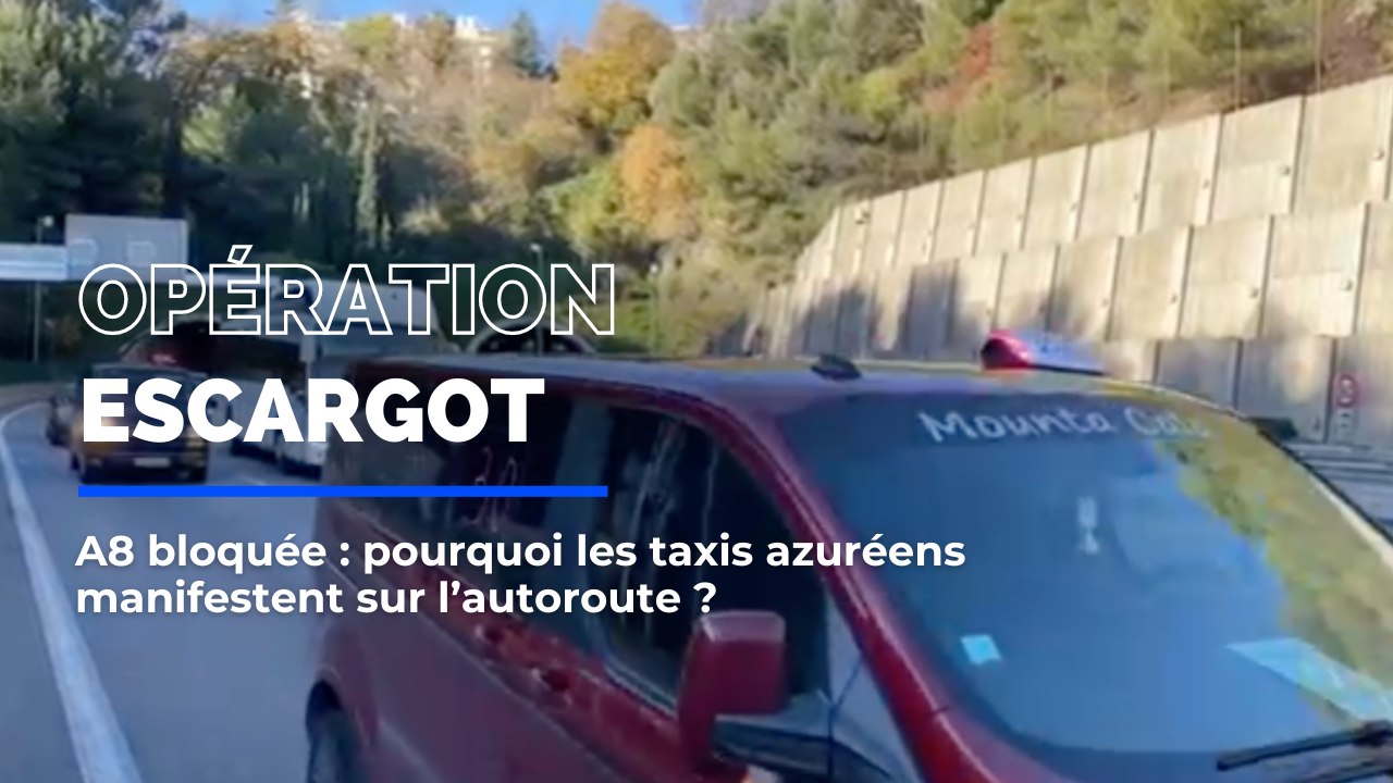Grève des taxis: une opération escargot en cours sur l'A8