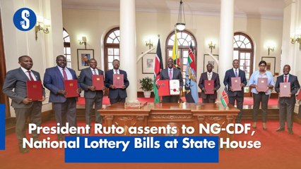 President Ruto assents to NG-CDF, National Lottery Bills at State House