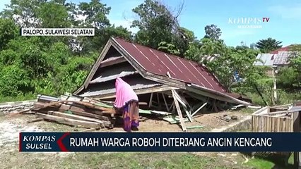 Rumah Warga Roboh Diterjang Angin Kencang