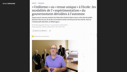 L'uniforme à l'école - Expérimentation _