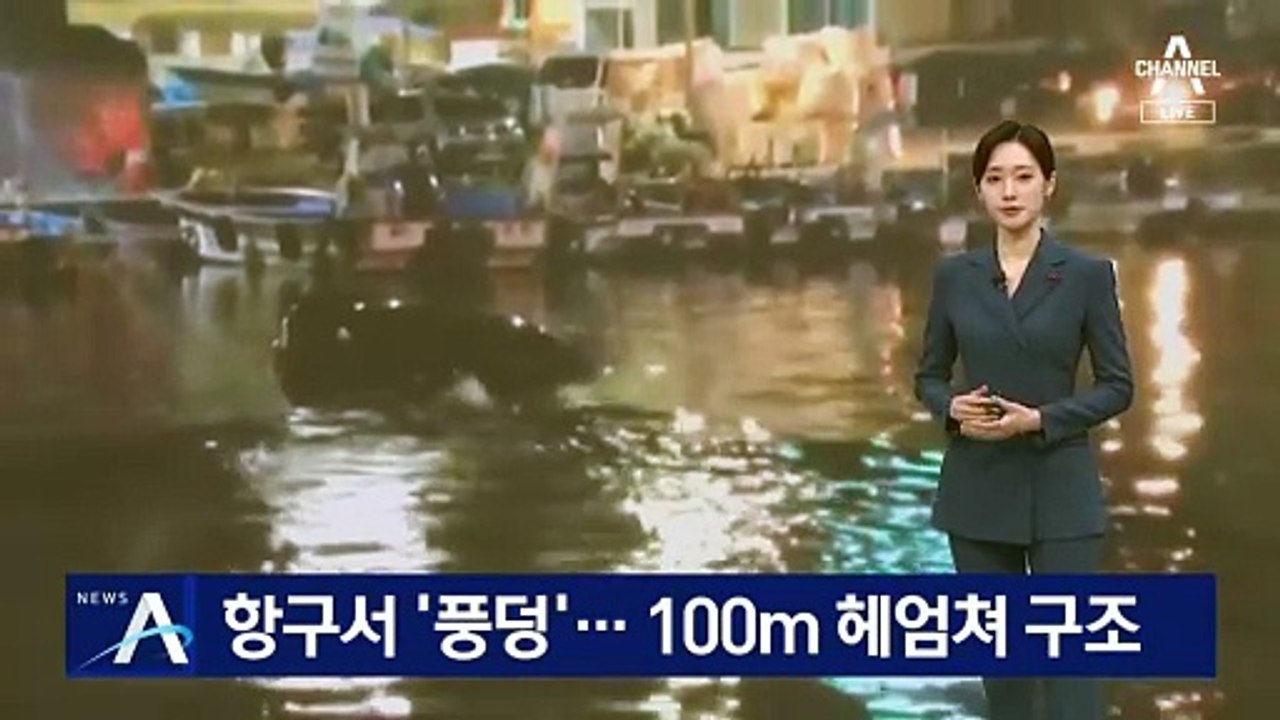 바다에 빠진 자동차…해경이 100m 헤엄쳐 구조