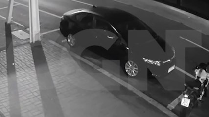 Vídeo mostra F-250 atingindo Civic estacionado na Avenida Brasil e motorista fugindo