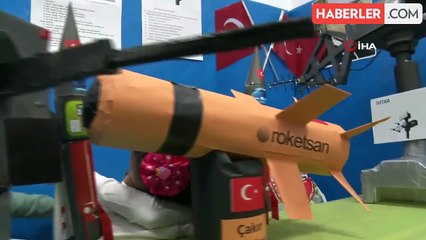 İlkokul öğrencilerinden 'savunma sanayii' ürünleri maketi