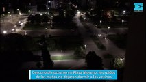 Descontrol nocturno en Plaza Moreno: los ruidos de las motos no dejaron dormir a los vecinos