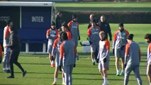 Inter Milan train ahead of final UEFA Champions League group game against Real Sociedad