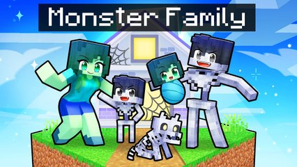 Having a MONSTER FAMILY in Minecraft!