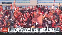 1부리그 극적 잔류 '강원FC', 삭감 예산도 부활…운영에 청신호