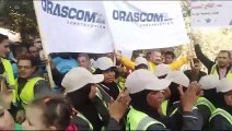حشود من العاملين بهيئة الآثار وشركة أوراسكوم بالهرم للمشاركة في الانتخابات الرئاسية 2024
