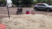Acidente entre moto e carro é registrado na Rua Jacarezinho