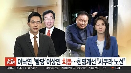 이낙연, '탈당' 이상민 회동…친명계선 "사쿠라 노선" 맹비난