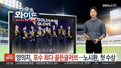 양의지, '포수 최다' 9번째 골든글러브…노시환, 첫 수상