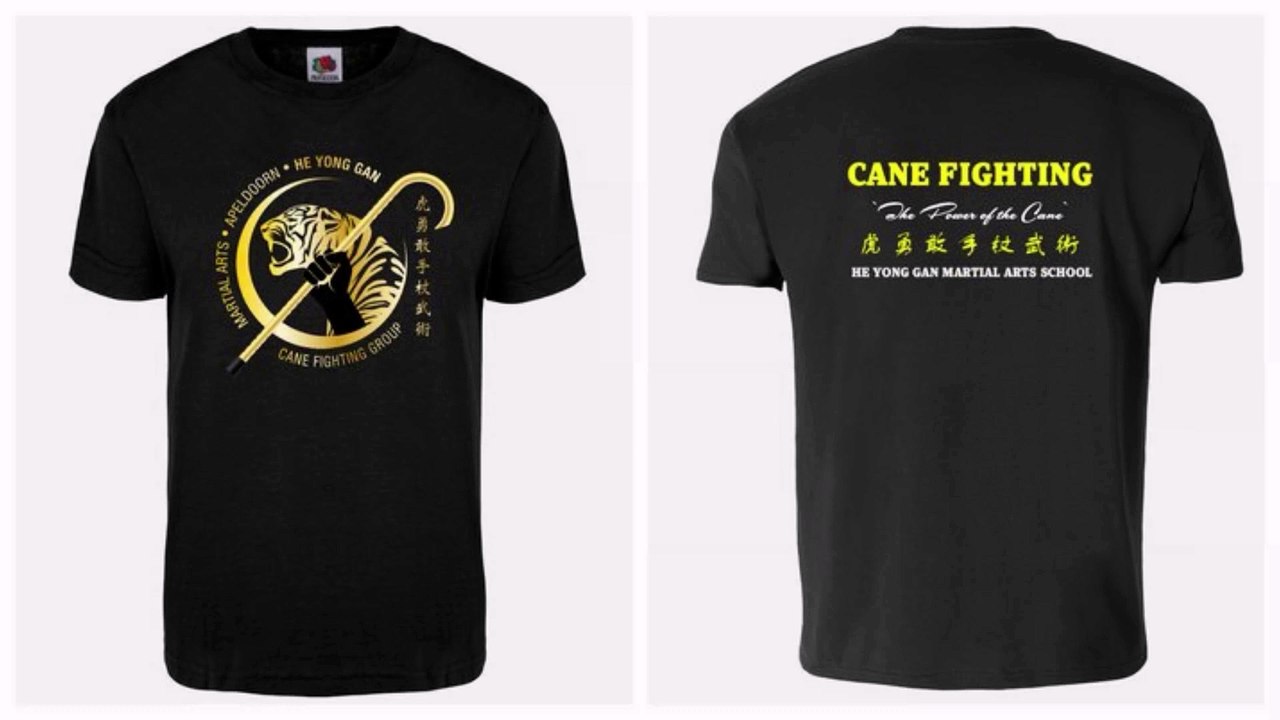T Shirts Cane Fighting Group 'He Yong Gan' Martial Arts
