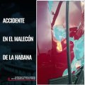 Accidente en el malecón de La Habana