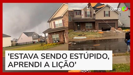 Homem deixa companheira desesperada ao filmar formação de tornado nos EUA