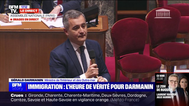 Vous ne demandez pas le rejet du texte, mais le rejet du débat : Gérald Darmanin répond au député écologiste Benjamin Lucas qui a déposé la motion de rejet du projet de loi immigration