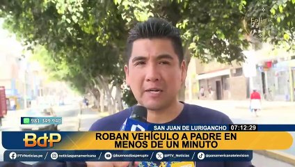 SJL: roban auto de padre de familia y lo dejan sin su herramienta de trabajo