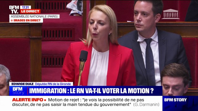 Loi immigration: Votre texte est invotable pour les députés du RN , lance Edwige Diaz à Gérald Darmanin