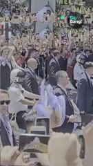 El momento del ataque a Javier Milei durante la asunción