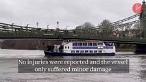 Hammersmith bridge: Boat carrying West Ham fans crashes into bridge