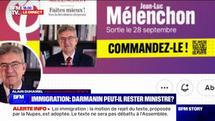Motion de rejet du projet de loi immigration: "C'est surtout la macronie qui a fini par exaspérer toutes les oppositions (...) Le début de la fin est commencé", réagit Jean-Luc Mélenchon sur X