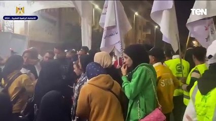 حشود ليلية أمام اللجان بدمياط للمشاركة في الإنتخابات الرئاسية