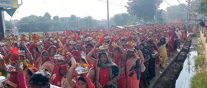 कलश यात्रा में झलकी श्रद्धा, श्याम भक्ति में रंगा शहर
