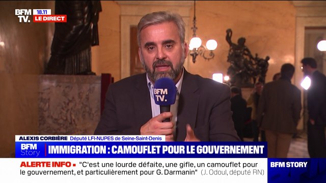 Alexis Corbière (LFI): On a gagné d'un point de vue parlementaire une première bataille qui dit qu'à l'Assemblée nationale Emmanuel Macron et Gérald Darmanin ne sont pas majoritaires