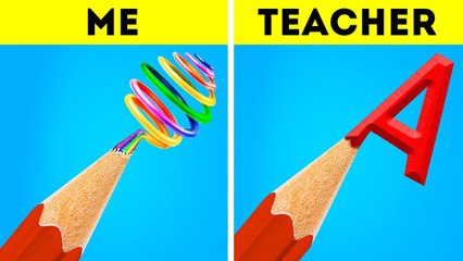 Teacher Vs Student || Diy School Hacks For Smart Students