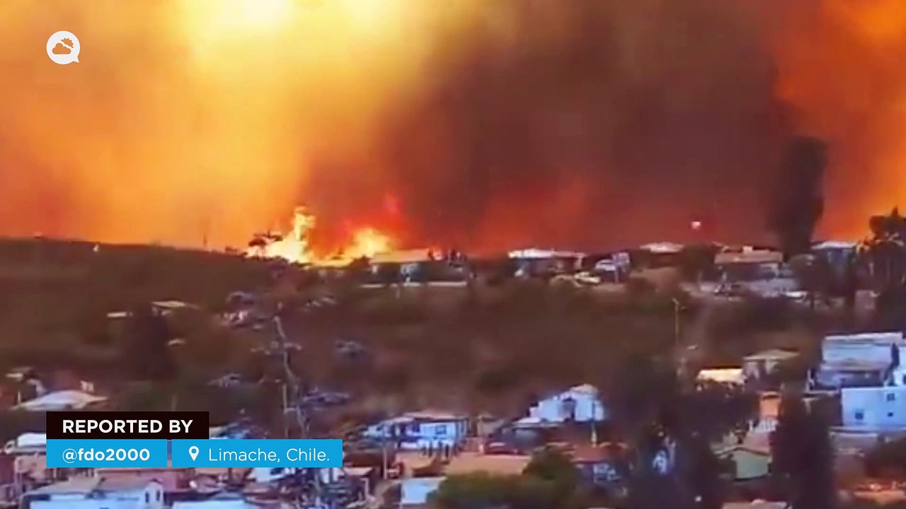 Serious forest fires in central Chile