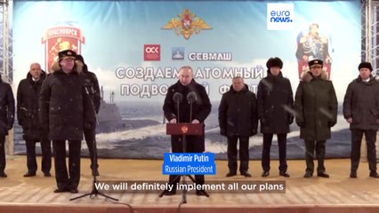 Putin commissions two nuclear submarines and says more are to come