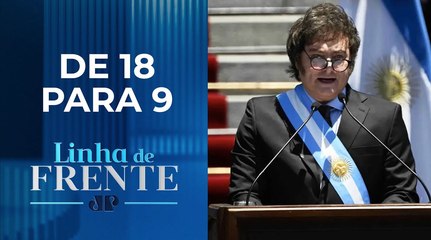 Milei reduz ministérios pela metade após assumir como presidente na Argentina | LINHA DE FRENTE