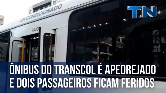 Ônibus do Transcol é apedrejado e dois passageiros ficam feridos