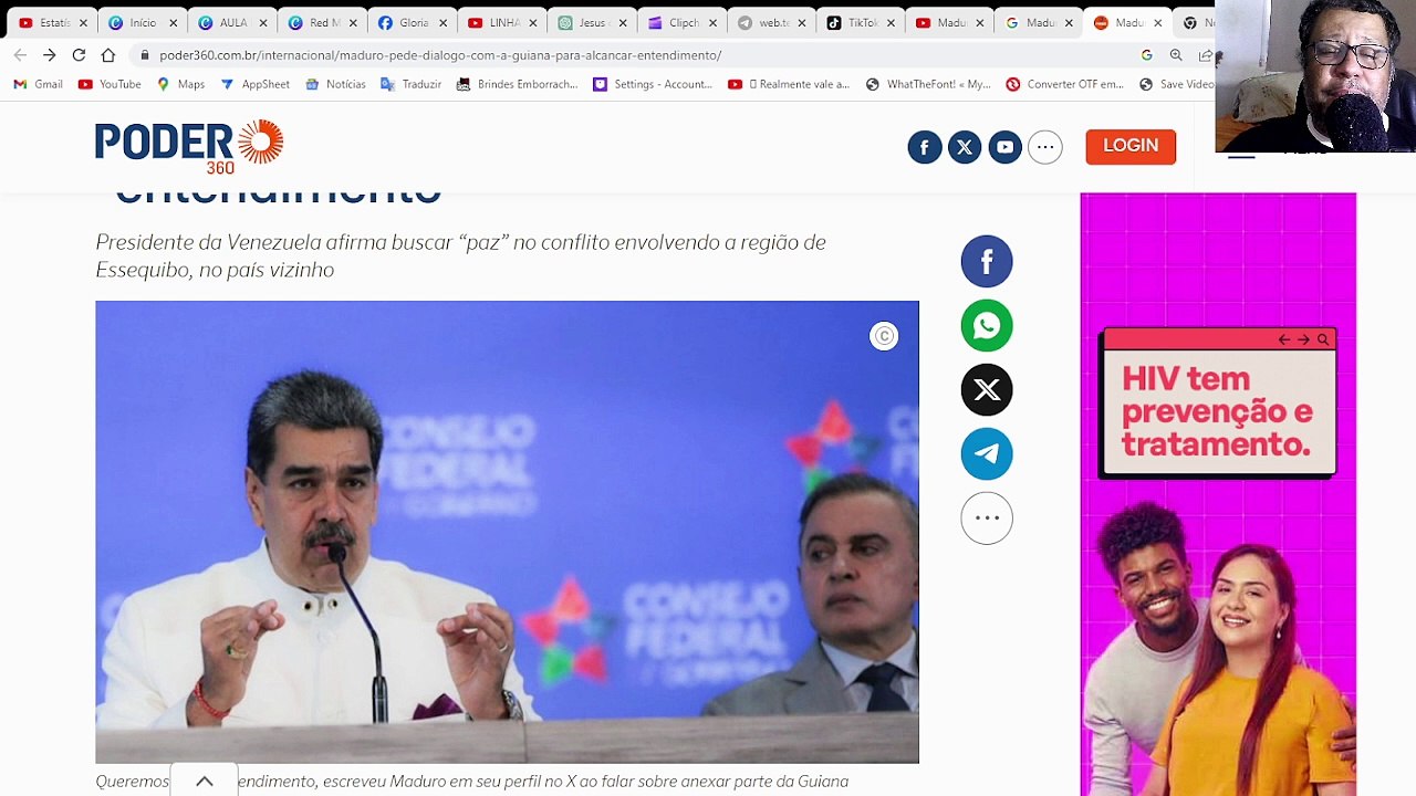 Maduro disse que busca “paz e entendimento”