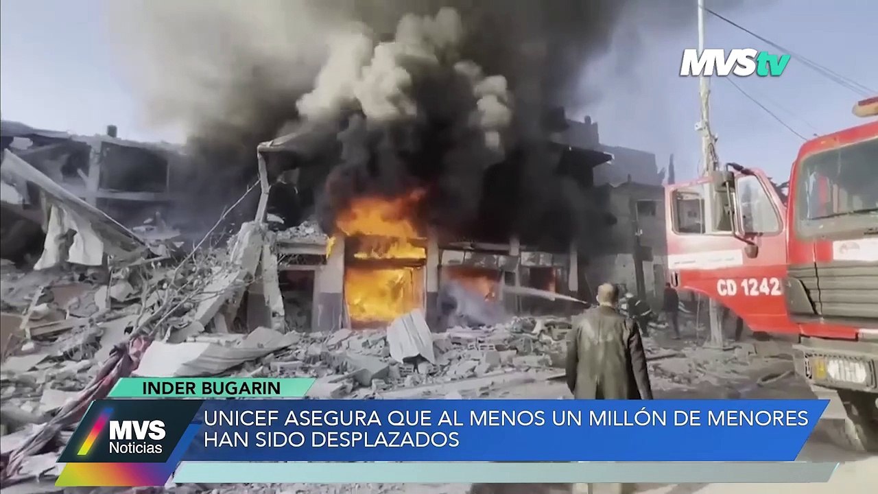 UNICEF ASEGURA QUE AL MENOS UN MILLÓN DE MENORES HAN SIDO DESPLAZADOS EN GAZA