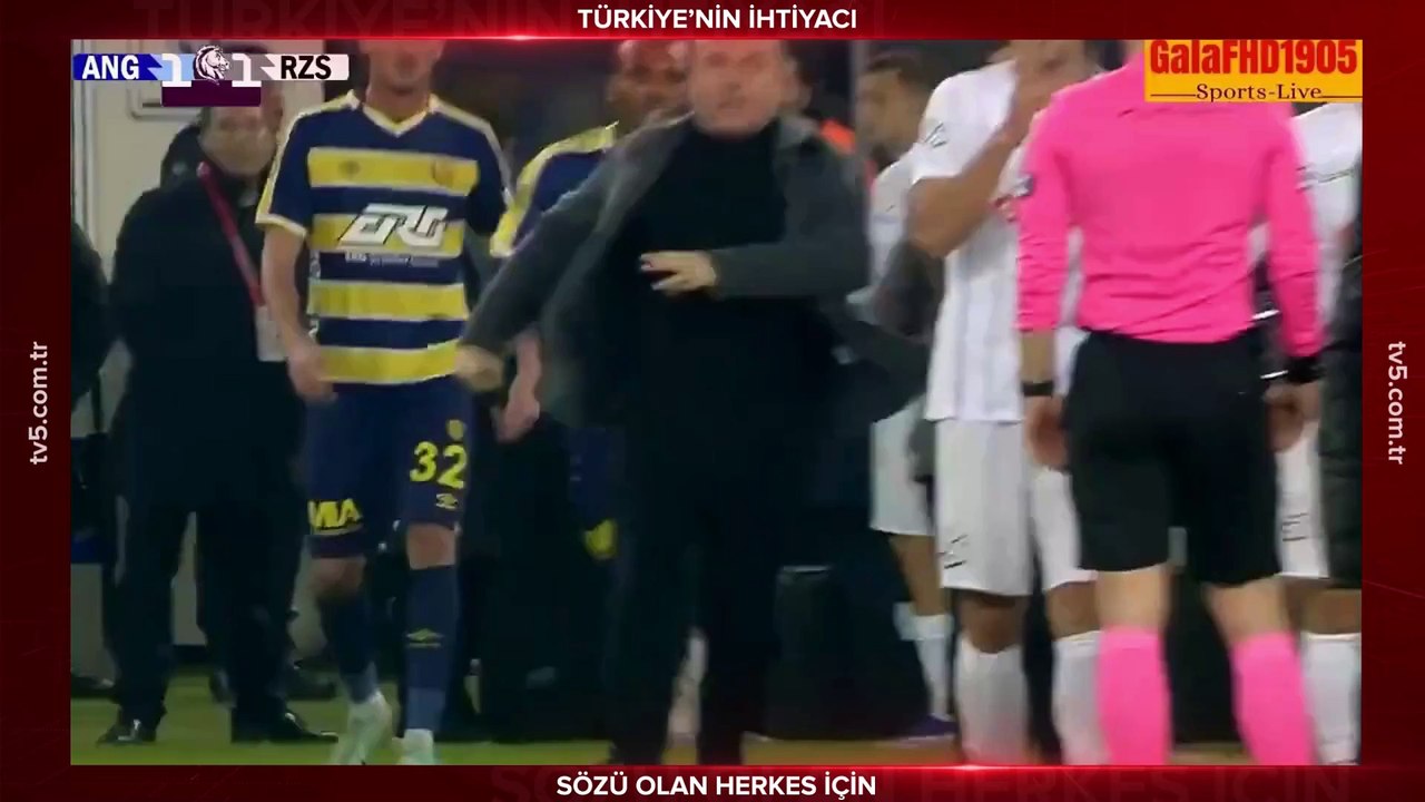 MKE Ankaragücü Kulübü Başkanı Faruk Koca'nın hakem Halil Umut Meler'e saldırdığı anın görüntüleri kameralarda!