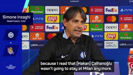 Inzaghi outlines Calhanoglu's importance