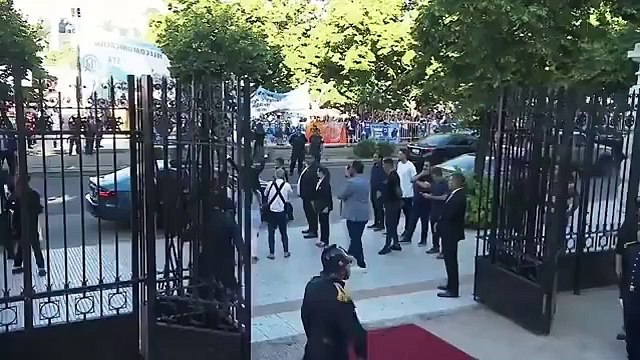 La llegada de Axel Kicillof a la Cámara de Diputados de la provincia de Buenos Aires para asumir su segundo mandato