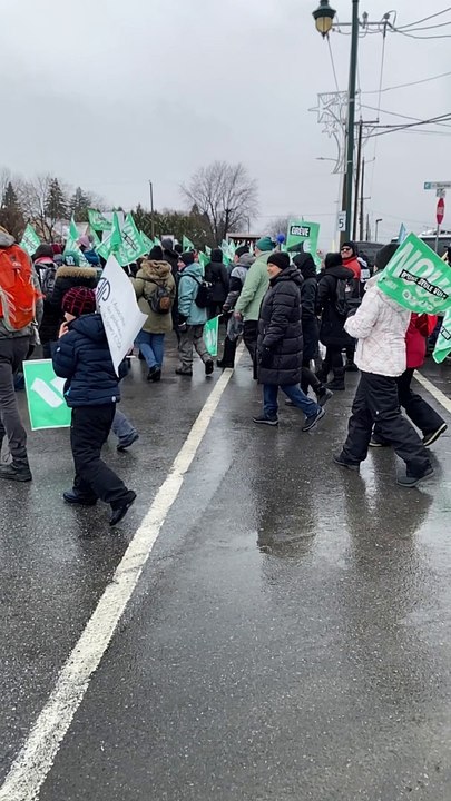Manifestation réseau éducation 11 décembre 2023 Châteauguay