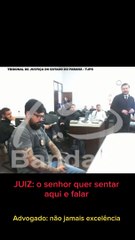 Vídeo mostra bate-boca entre advogado e juiz em Colombo