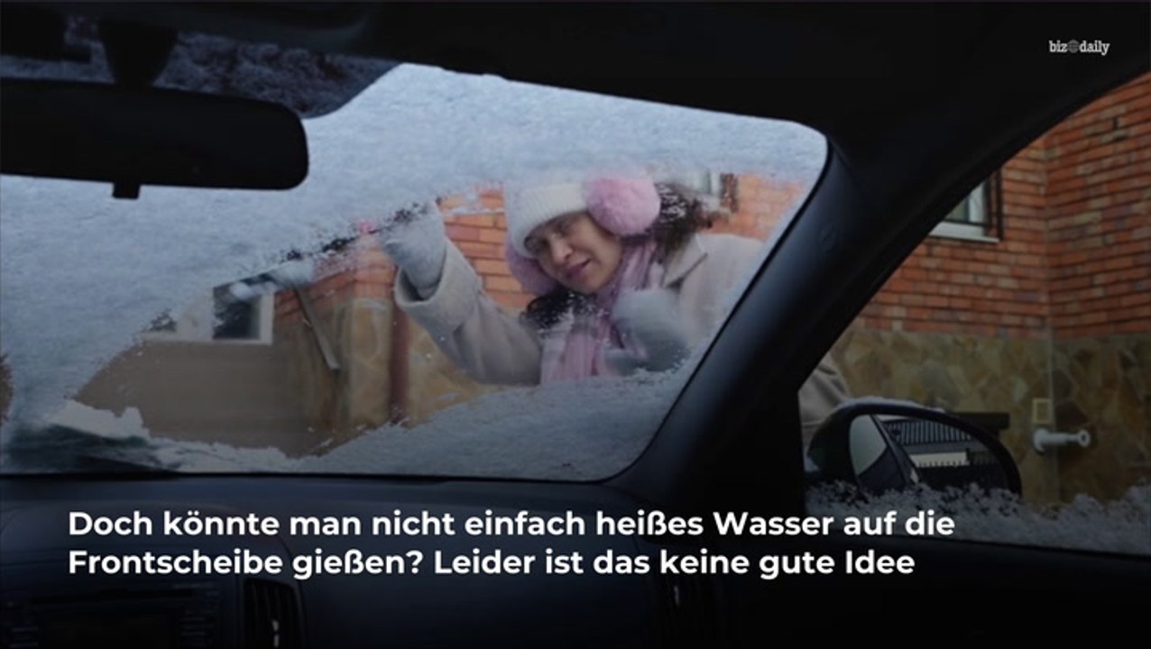 Ist heißes Wasser eine gute Idee zum Enteisen der Frontscheibe?
