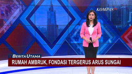 Sebagian Rumah Indekos di Klaten Ambruk Akibat Pondasi Tergerus Arus Sungai