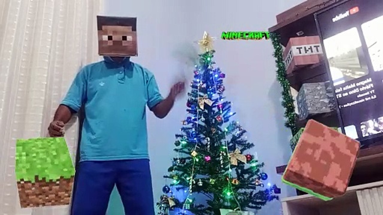 Natal steve vida real Minecraft