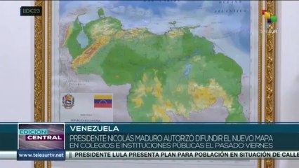 Gobierno venezolano distribuye nuevo mapa