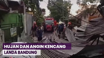 Hujan Deras dan Angin Kencang di Bandung, Atap Rumah Beterbangan